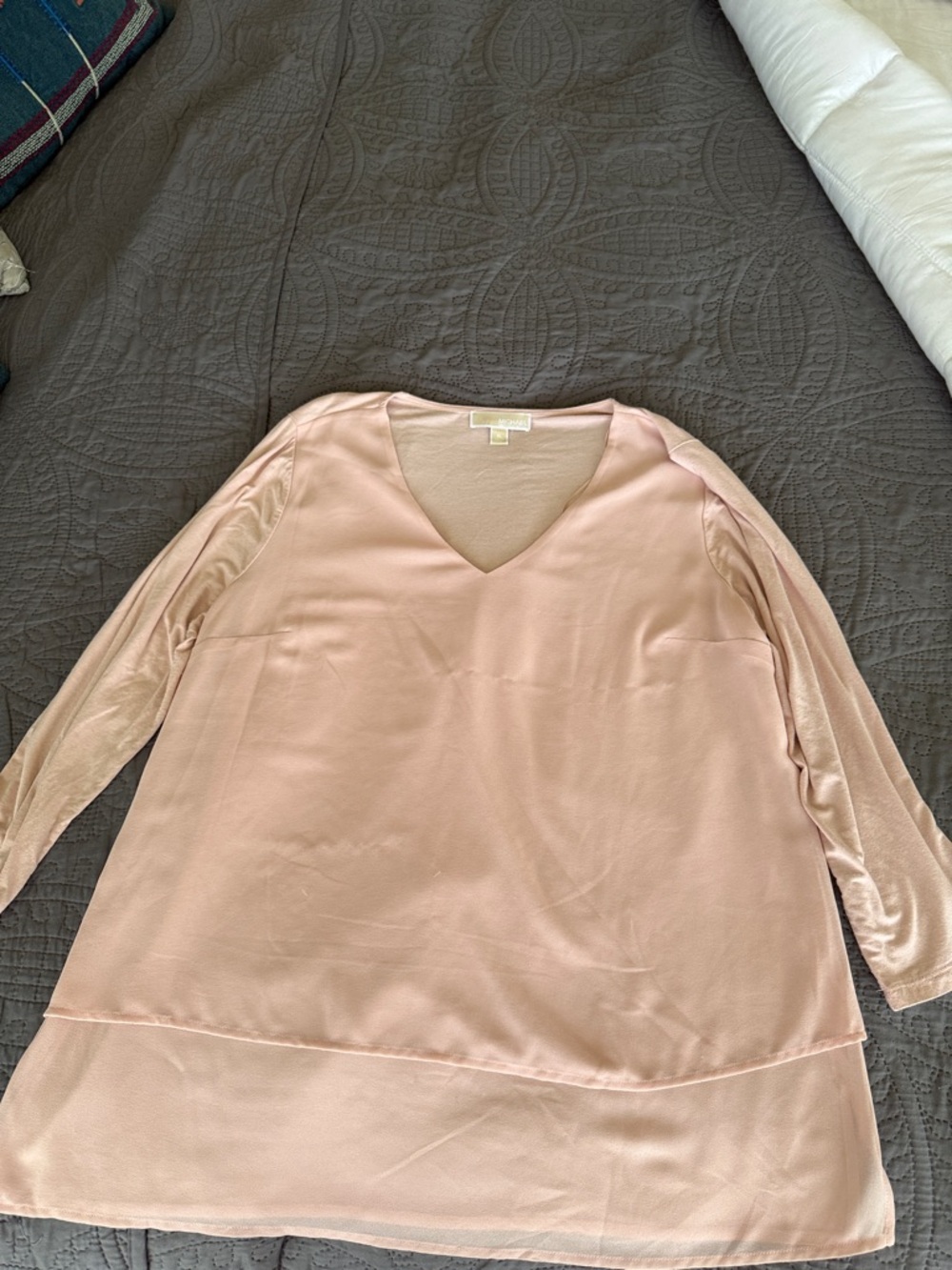 Michael Kors Dusty Pink V-Neck Top